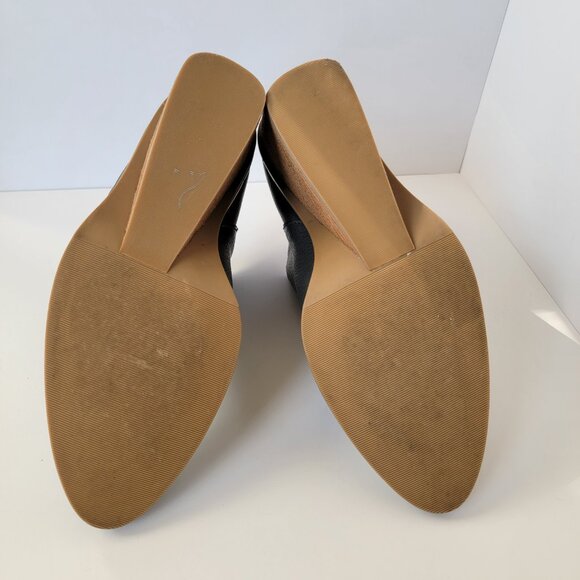 Dr. Scholl's Melody Faux Leather Gray Heeled Ankle Boots, Wedge Block Size 9.5 - Picture 13 of 13